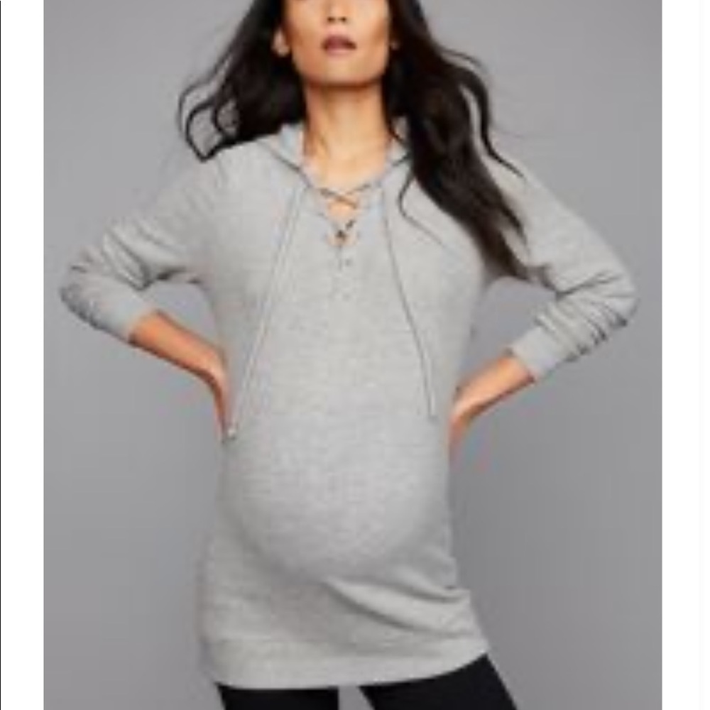 Chaser Lace up Maternity Hoodie